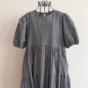 Eri & Ali Black and White Gingham Maxi Dress